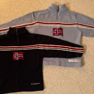 Dale of Norway Kids Wool Sweater Set | Size 6 | Nordic Ski Quarter-Zip